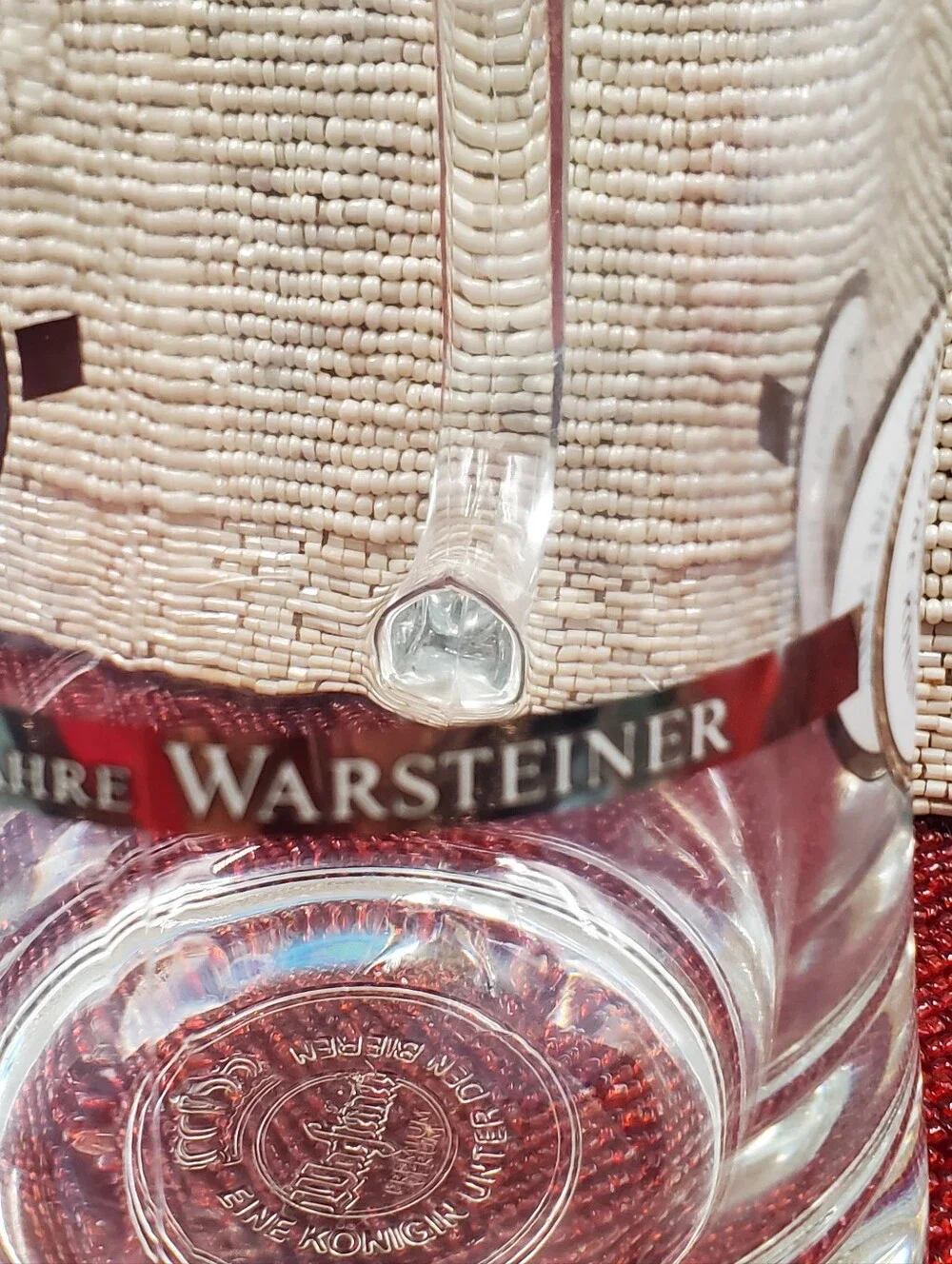 Authentic collectible Warsteiner glass beer mug 0.5l / 18 ounces (C21)
